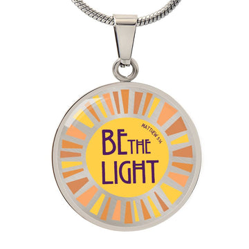 Be the Light Personalized Graphic Pendant Necklace