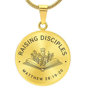 Raising Disciples Bible Personalized Graphic Pendant Necklace