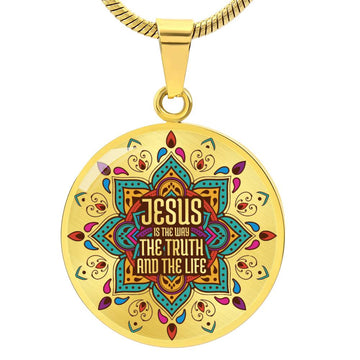 Jesus is the Way Personalized Graphic Pendant Necklace