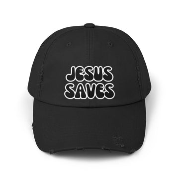 Jesus Saves Distressed Baseball Cap