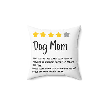Dog Mom Review Decorative Square Pillow