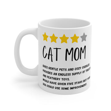 Cat Mom Review 11oz Mug