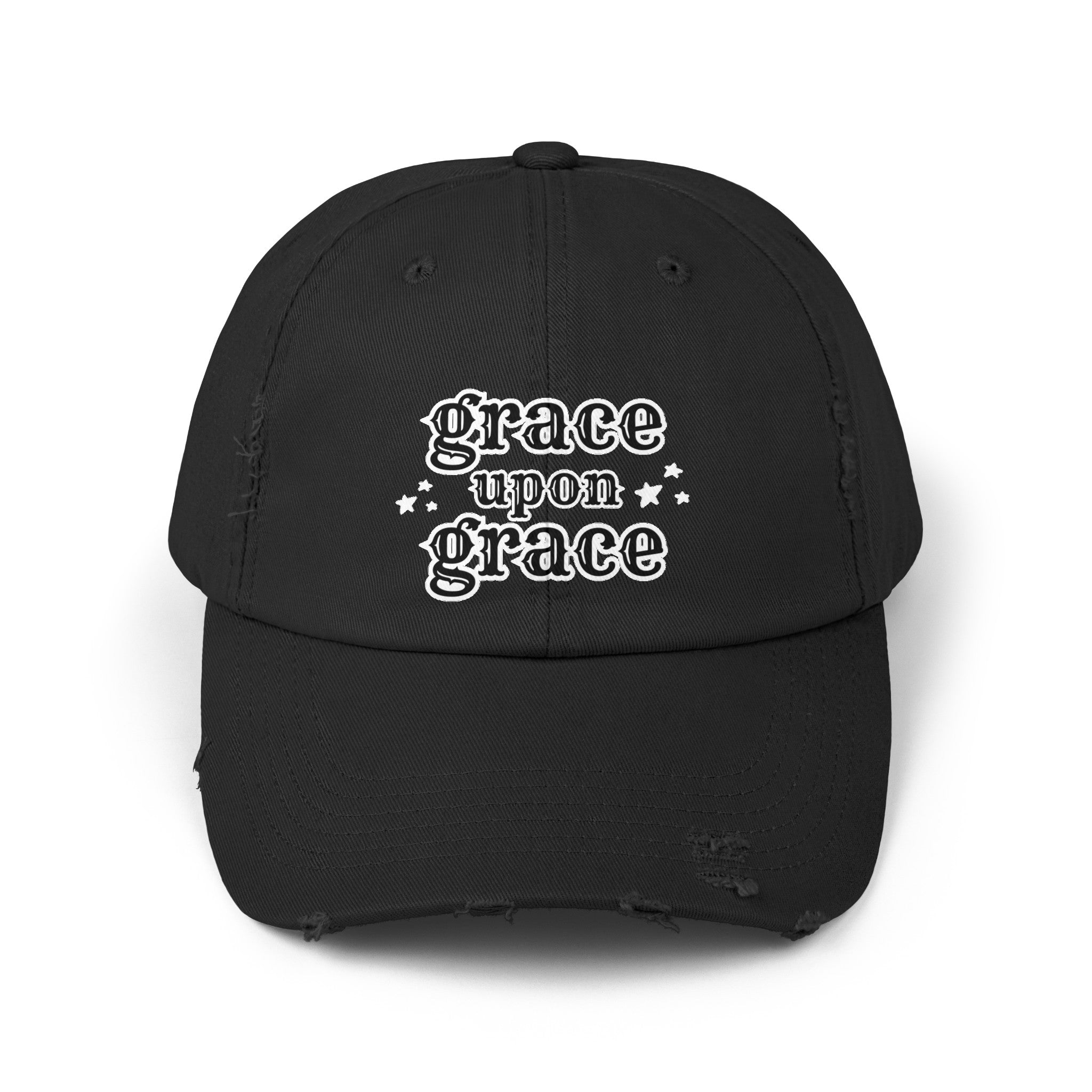 Grace upon Grace Distressed Baseball Cap