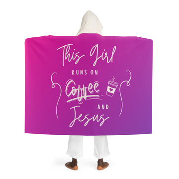 Coffee & Jesus Hooded Fleece Blanket