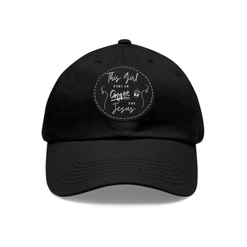 Coffee and Jesus Baseball Cap with Leather Patch