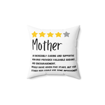 MOTHER Review Decorative Square Pillow