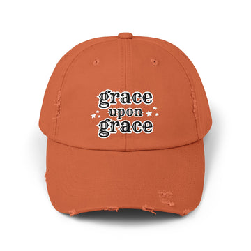 Grace upon Grace Distressed Baseball Cap