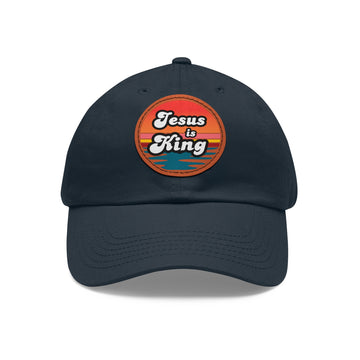 Jesus is King Baseball Cap with Leather Patch