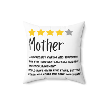 MOTHER Review Decorative Square Pillow