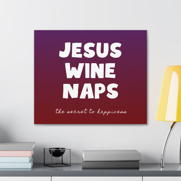 Jesus Wine Naps Canvas Gallery Wrap