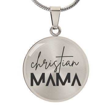 Christian Mama Personalized Graphic Pendant Necklace