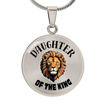 Daughter of the King Personalized Graphic Pendant Necklace