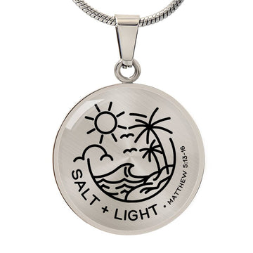 Salt + Light Personalized Graphic Pendant Necklace