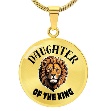 Daughter of the King Personalized Graphic Pendant Necklace