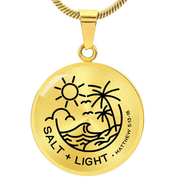 Salt + Light Personalized Graphic Pendant Necklace