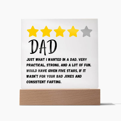 Acrylic Square Plaque Gift with Dad Review