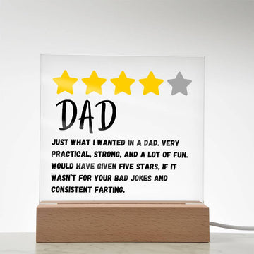 Acrylic Square Plaque Gift with Dad Review