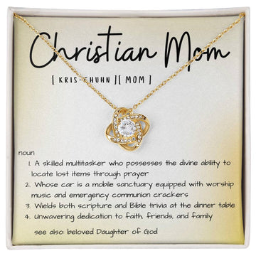 Necklace Gift and Box with Christian Mom Definition - Mother's Day