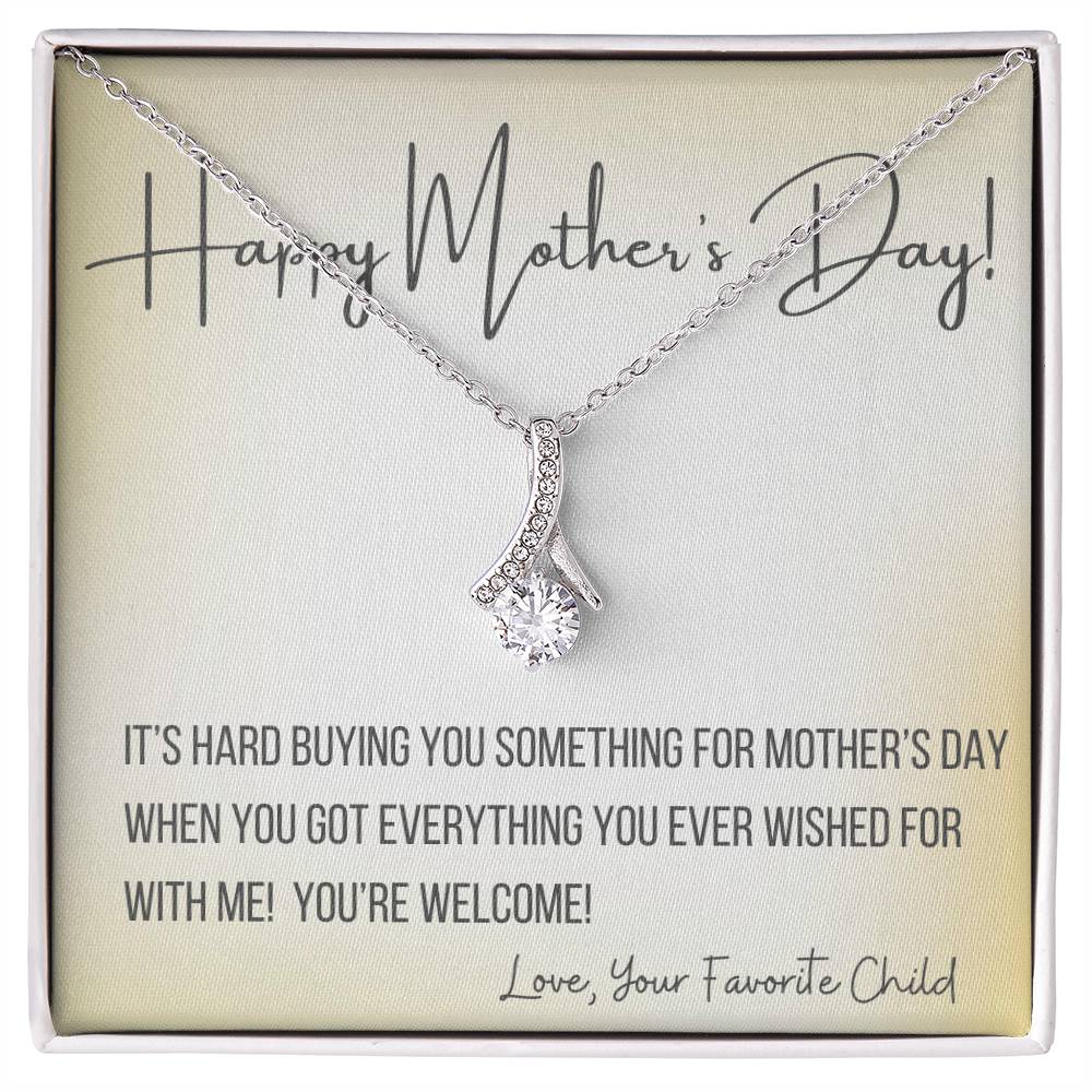 Necklace Gift and Box with Favorite Child Card - Mother's Day