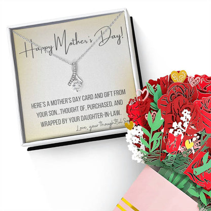 Necklace Gift and Box with Daughter-In-Law Card - Mother's Day