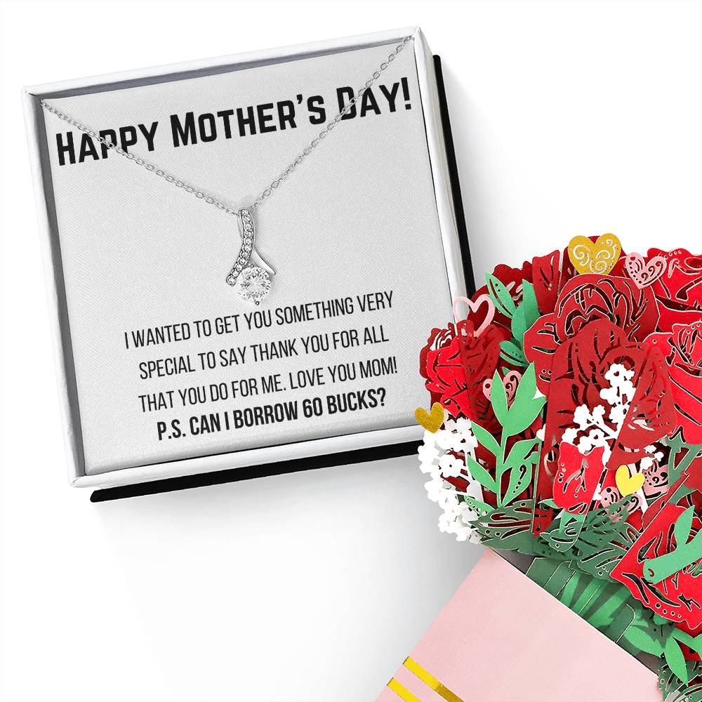 Necklace Gift and Box with Funny Card  - Mother's Day