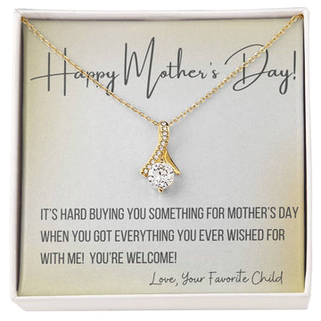 Necklace Gift and Box with Favorite Child Card - Mother's Day