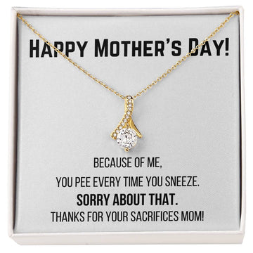 Necklace Gift and Box with Sacrifice Card - Mother's Day
