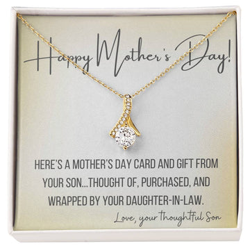 Necklace Gift and Box with Daughter-In-Law Card - Mother's Day