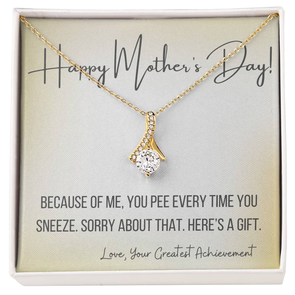 Necklace Gift and Box with Achievement Card - Mother's Day