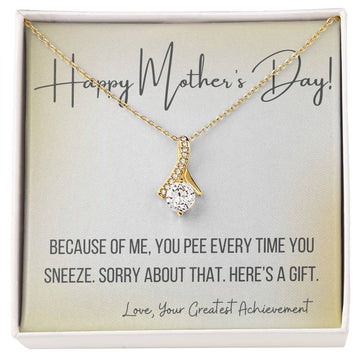 Necklace Gift and Box with Achievement Card - Mother's Day