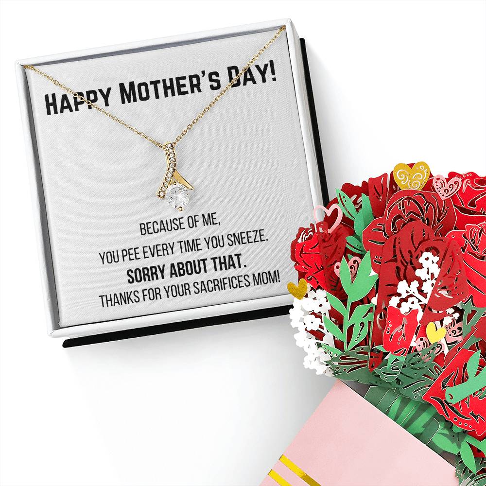 Necklace Gift and Box with Sacrifice Card - Mother's Day